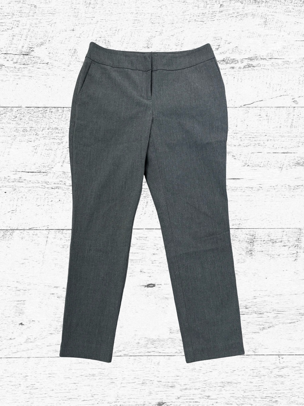 Ann Taylor Charcoal Straight-Leg Dress Pants